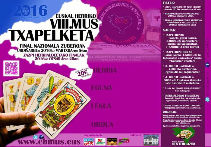 Euskal Herriko mus txapelketa abenduaren 26an