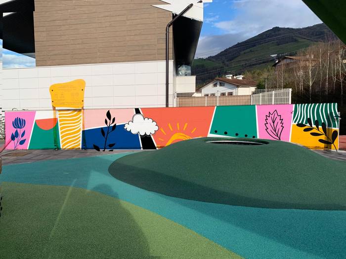 Belauntzako parkeko muralaren margotzea atzeratu dute