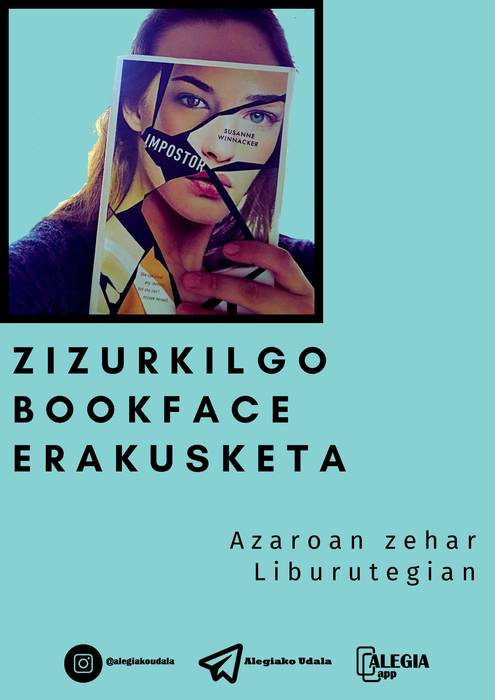Erakusketa. 'Bookface'