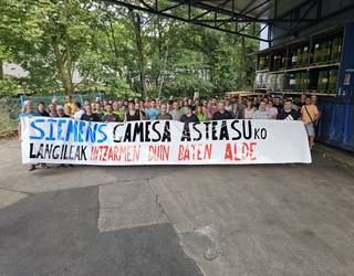 Hitzarmen duina eskatu dute Asteasuko Siemens-Gamesako langileek