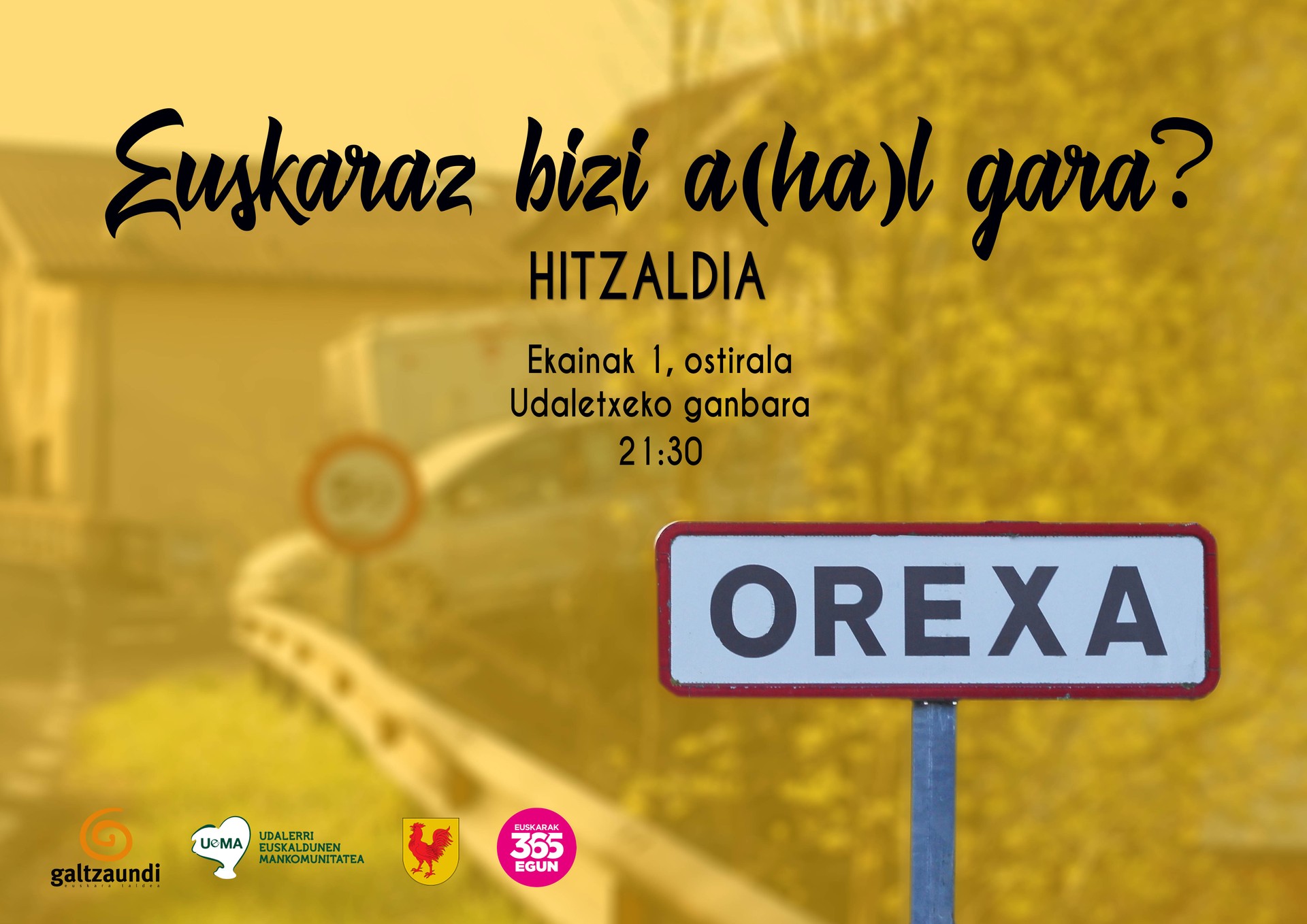 Bidea hasten den tokian amaituko da 'Euskaraz bizi a(ha)l gara?' hitzaldi zikloa