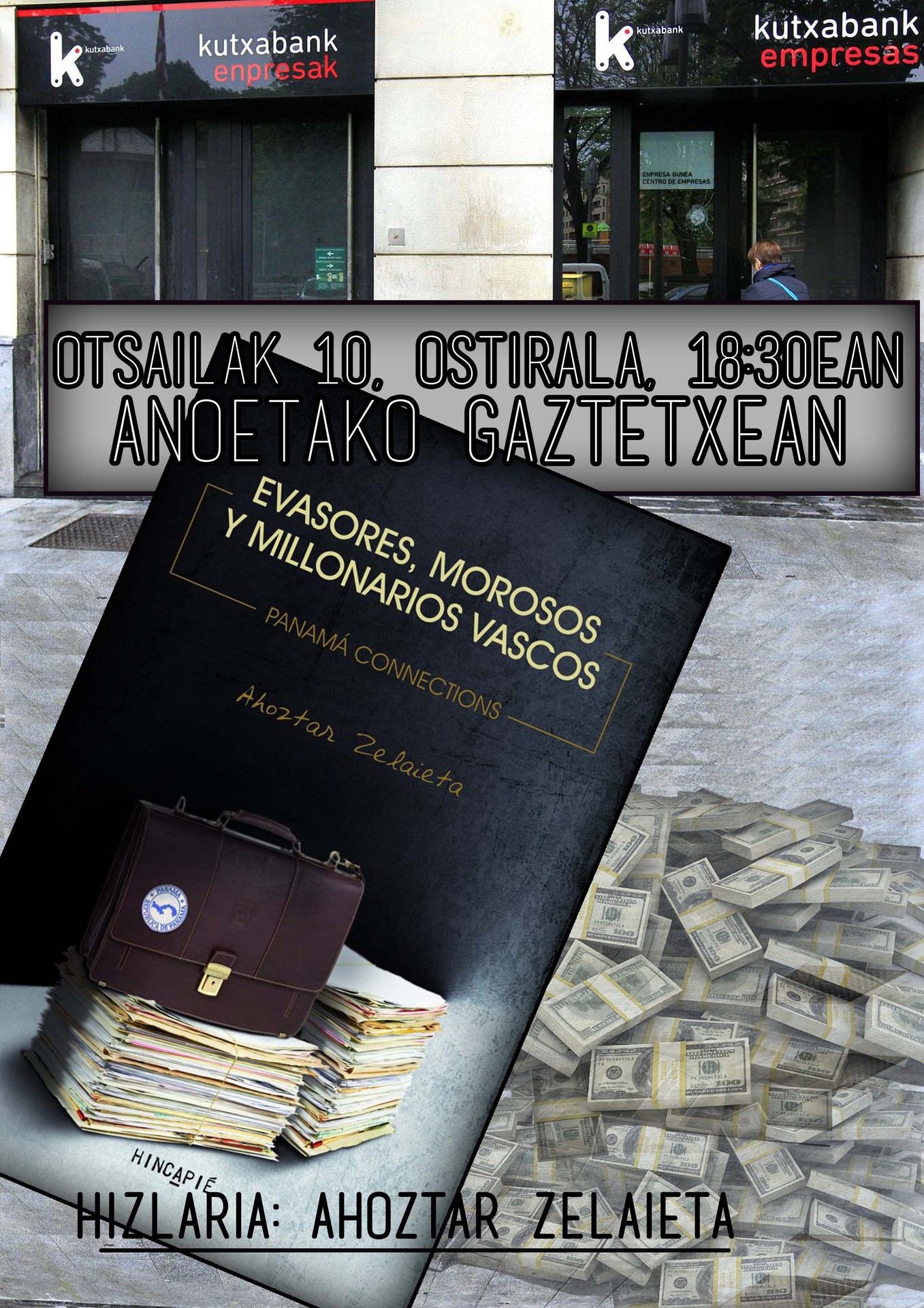 'Evasores, morosos y millonarios vascos' liburuaren aurkezpena
