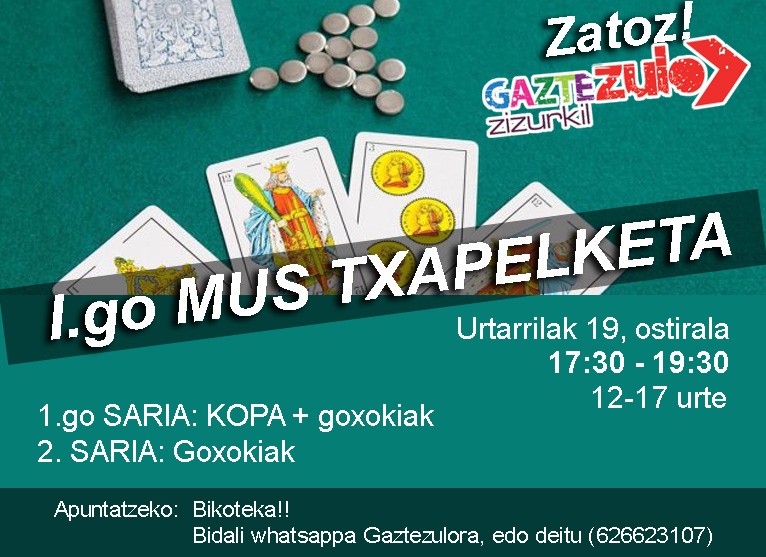 I. Mus Txapelketa antolatu du Zizurkilgo Gaztezulok