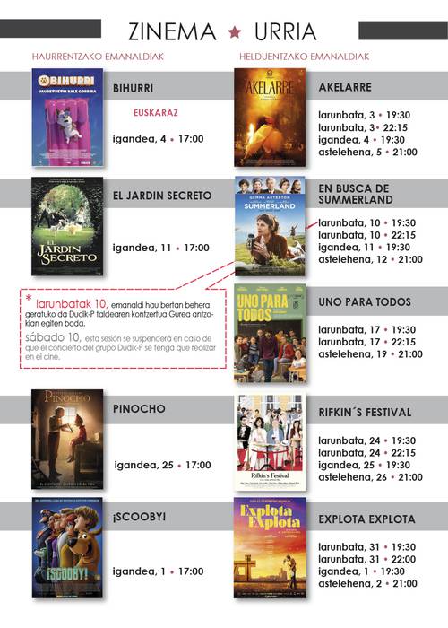 Urriko kultur egitaraua