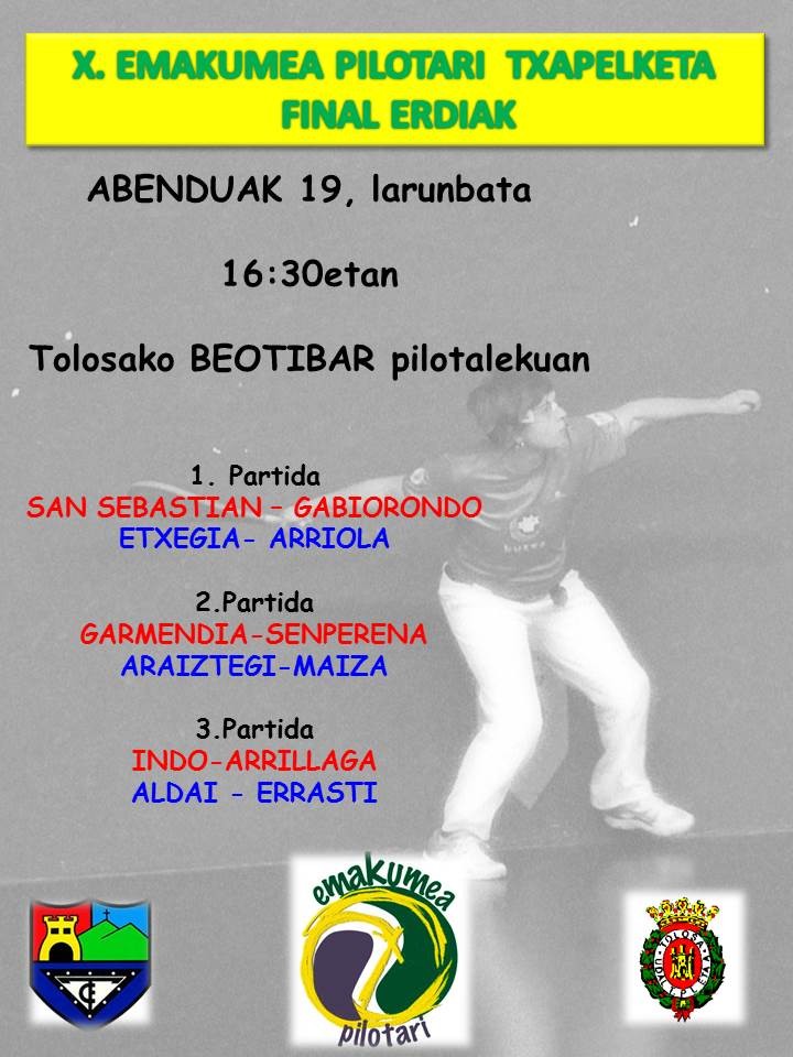 Intxurreko pilotariak Finalaurreetan