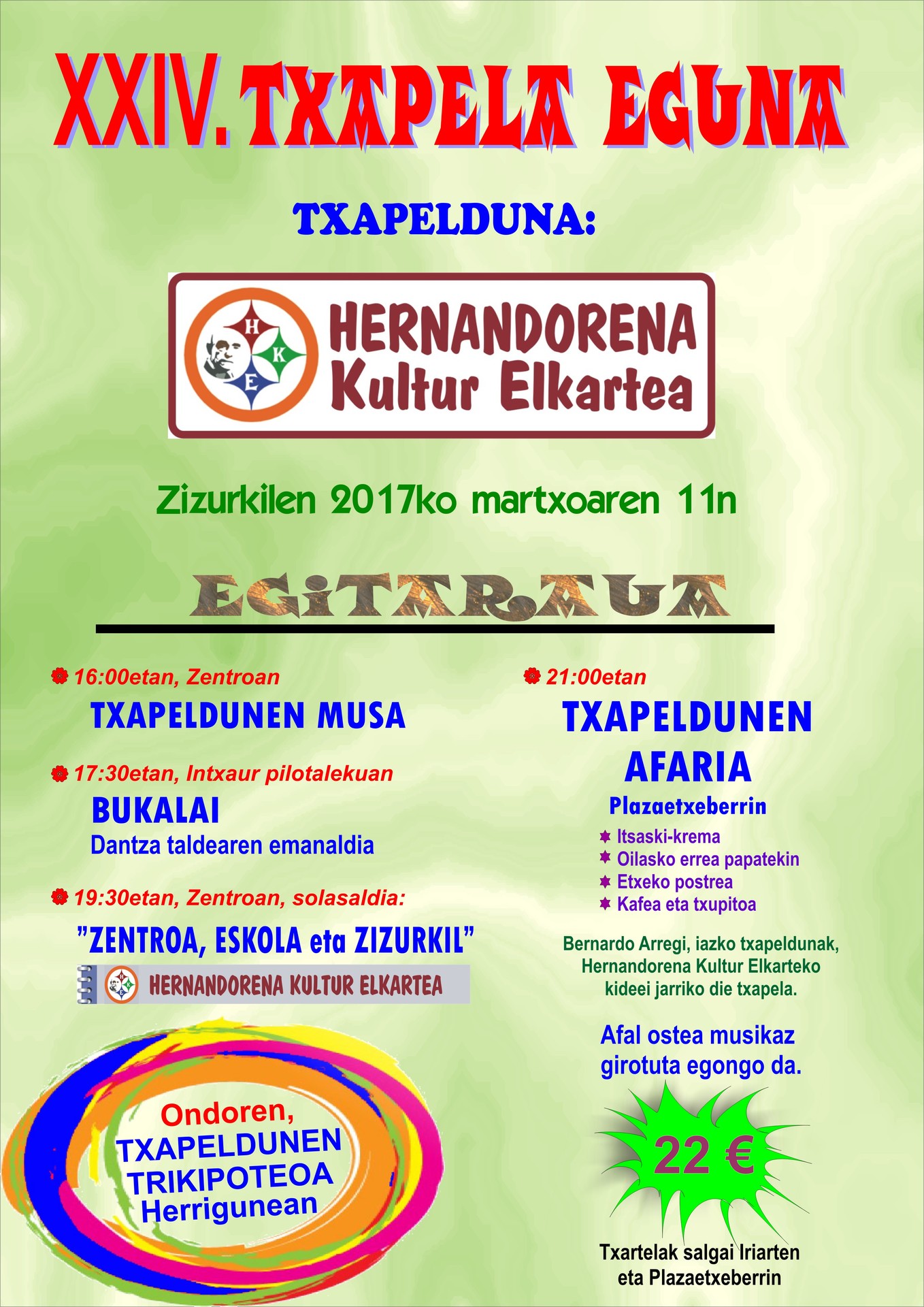 Zizurkilgo Hernandorena Kultur Elkartearentzat, 2017ko txapela 