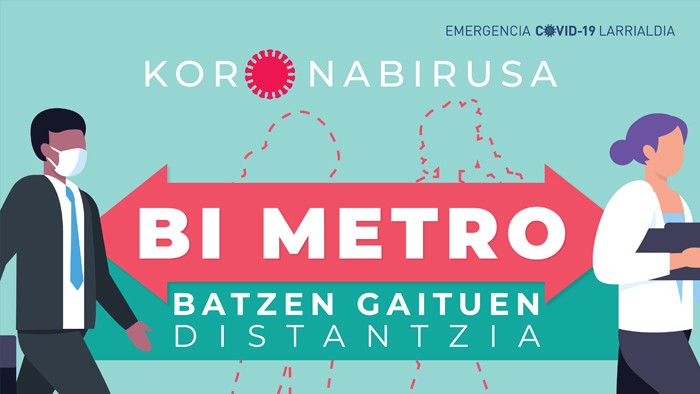 Bi metro, batzen gaituen distantzia