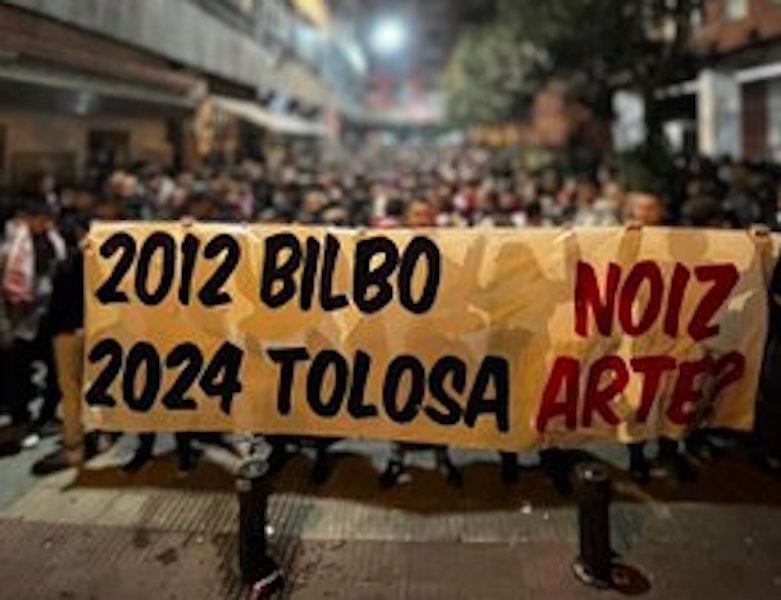 Tolosan zauritutako gazteari elkartasuna adierazi diote Bilbon