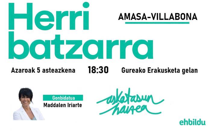Asteazkenean HERRI BATZARRA Maddalen Iriarterekin