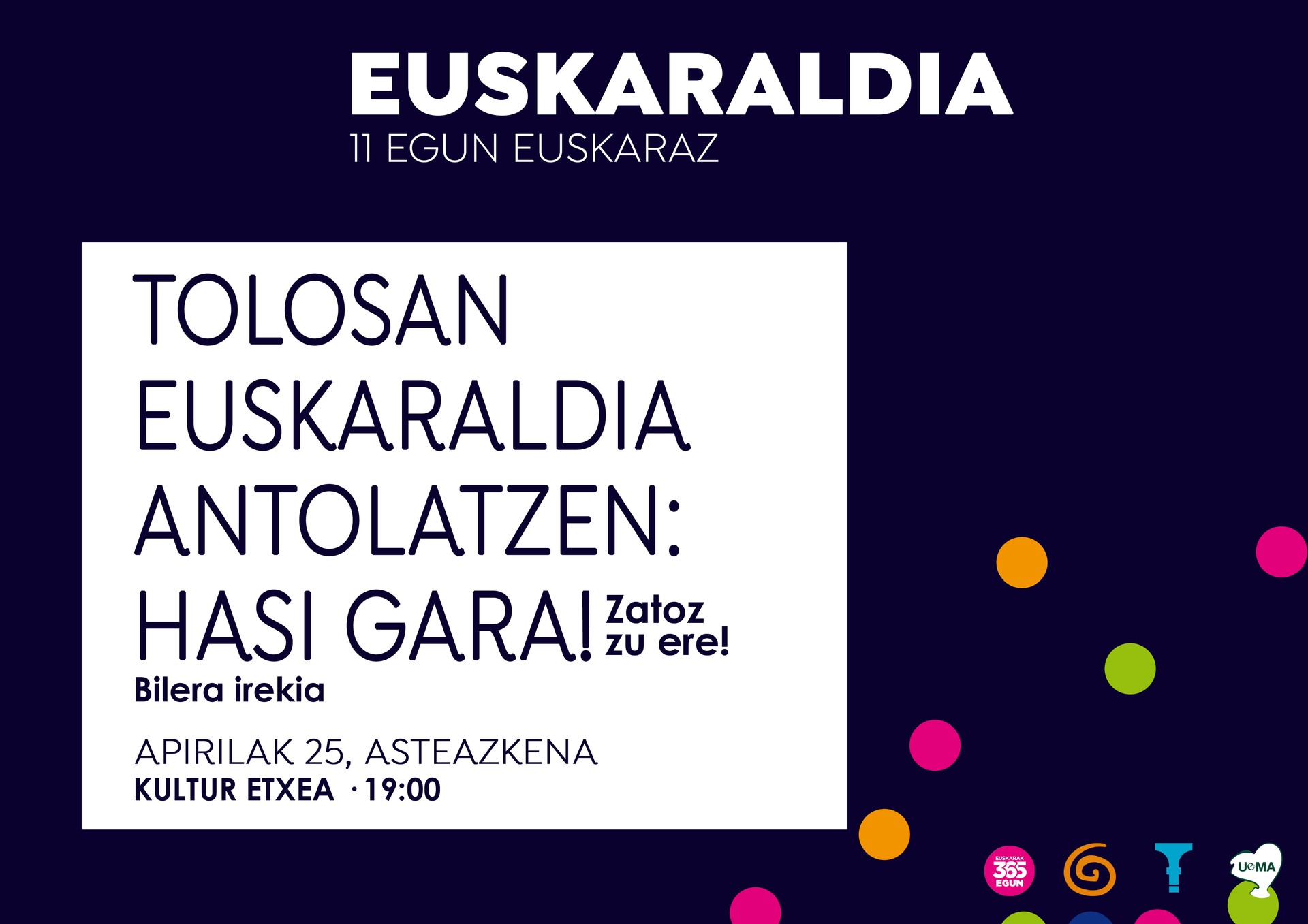 Euskaraldia antolatzeko bilera, asteazkenean