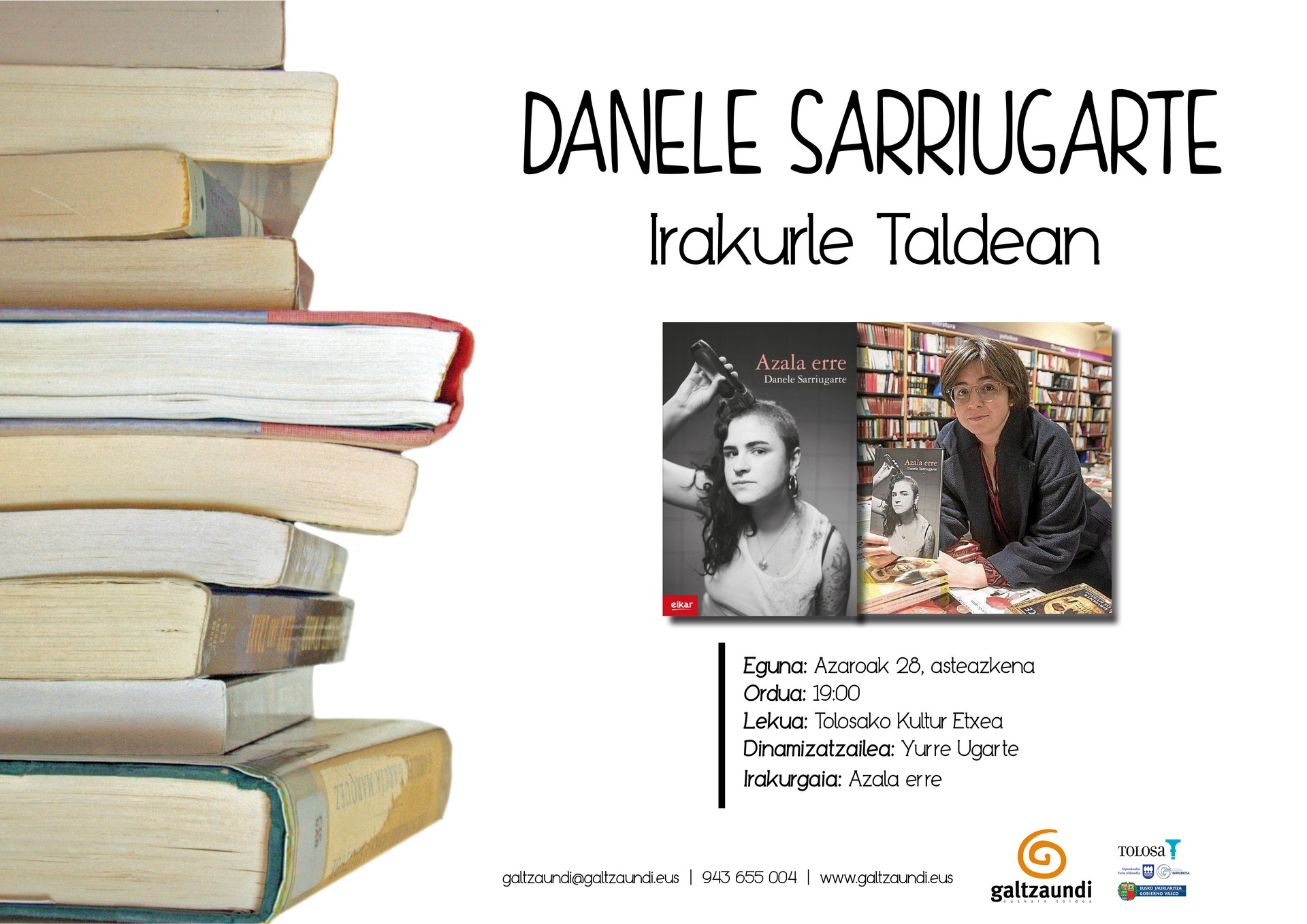 Danele Sarriugarte, irakurle taldearen azaroko saioan