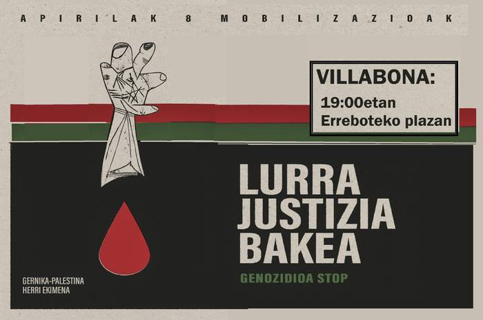 Bat egiten dugu biharko Palestinaren aldeko eta genozidioaren aurkako mobilizazioarekin