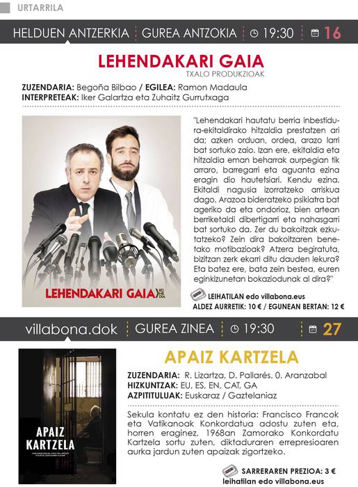 Urteko lehen kultur emanaldiak Amasa-Villabonan