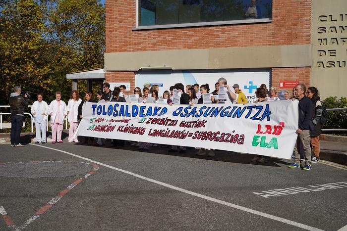 Ospitale publikoaren eta subrogazioaren alde, manifestazioa Tolosan