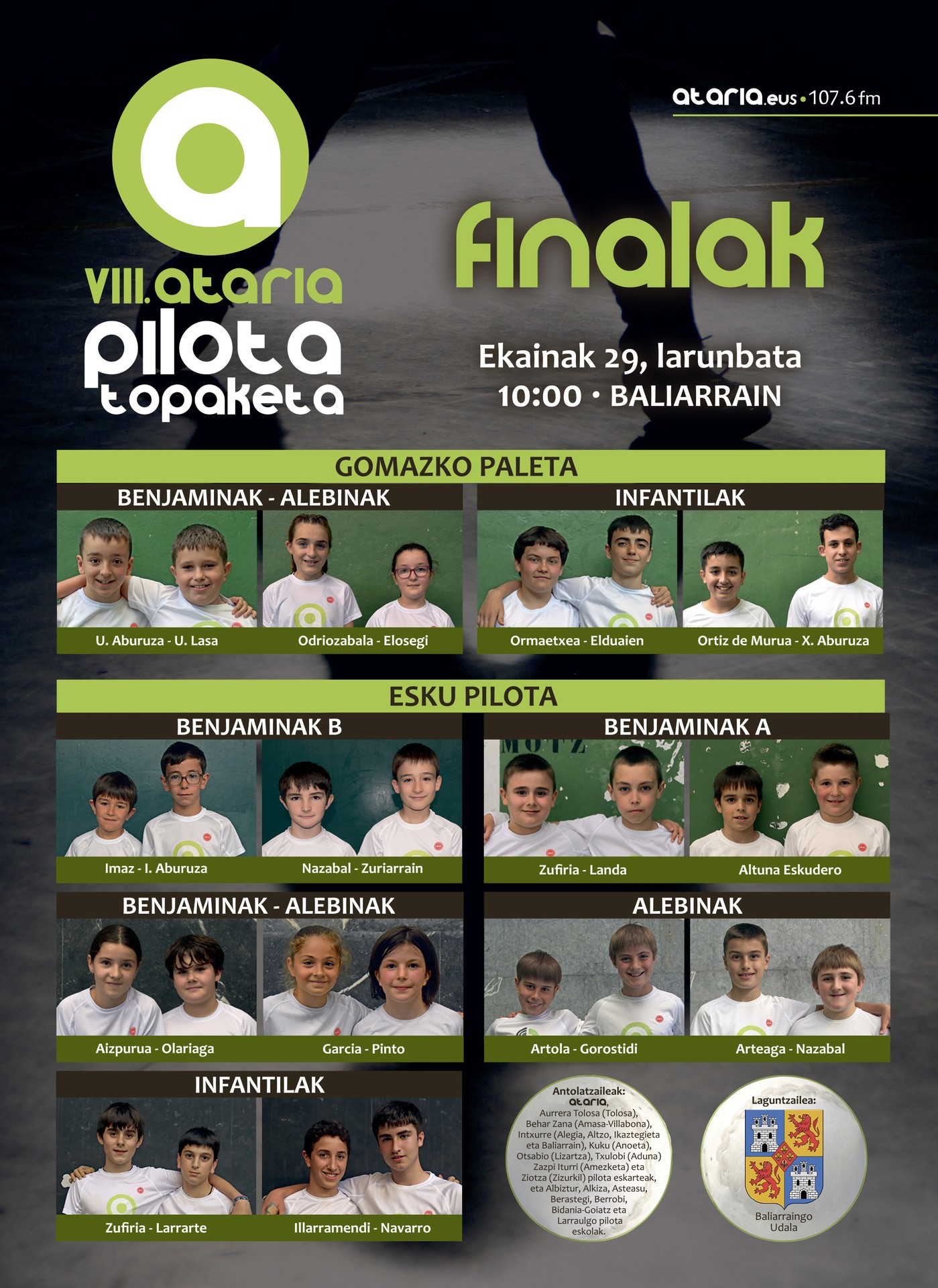 Finalistak erabakita daude