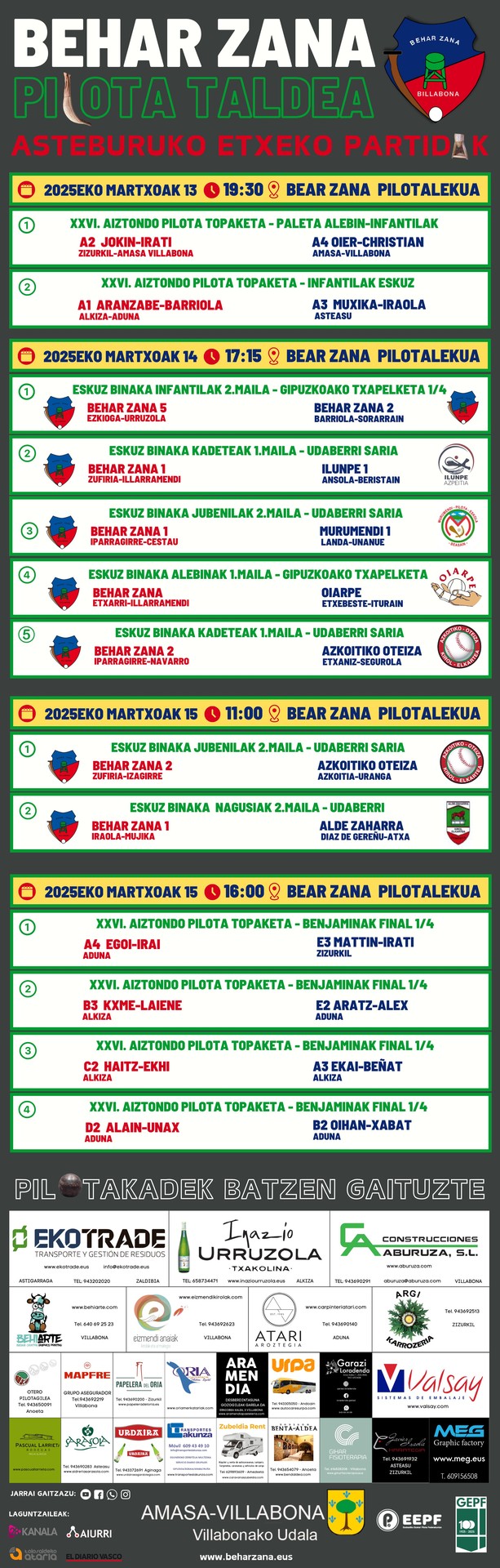 Partiden emanak ez du atsedenik
