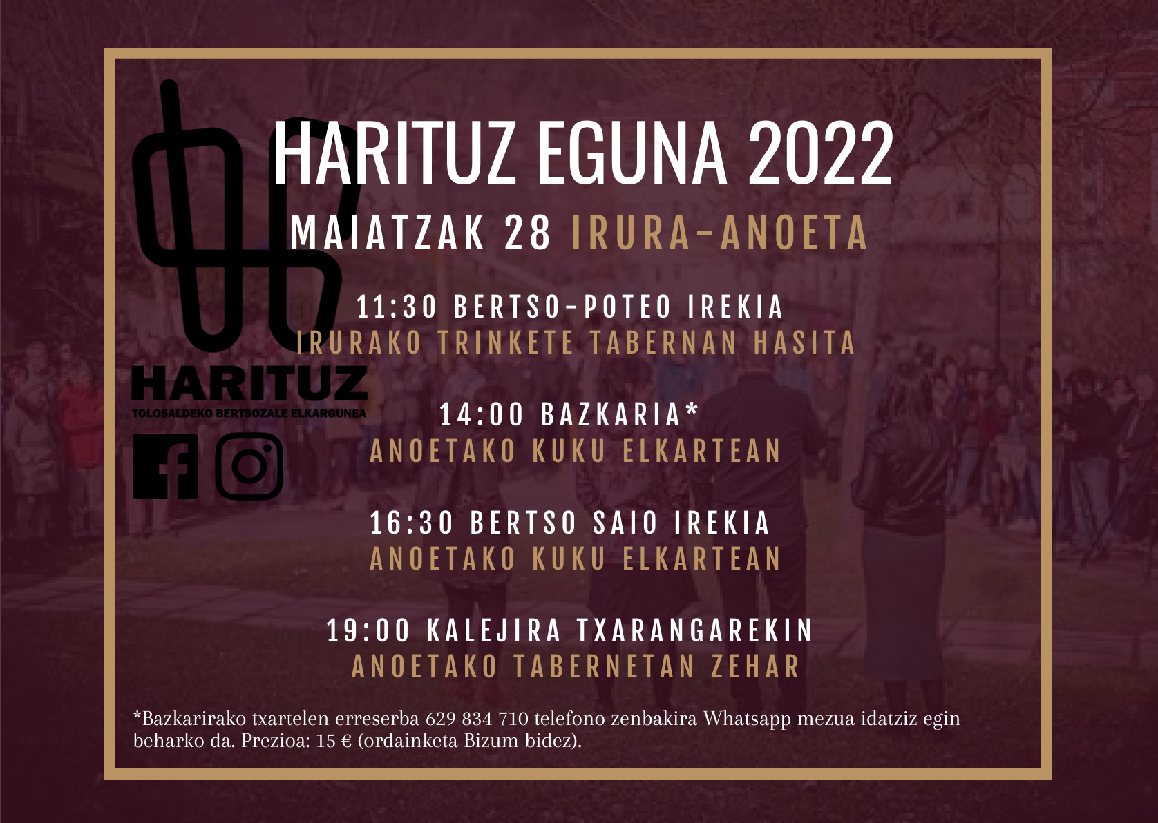 Harituz Eguna, maiatzaren 28an