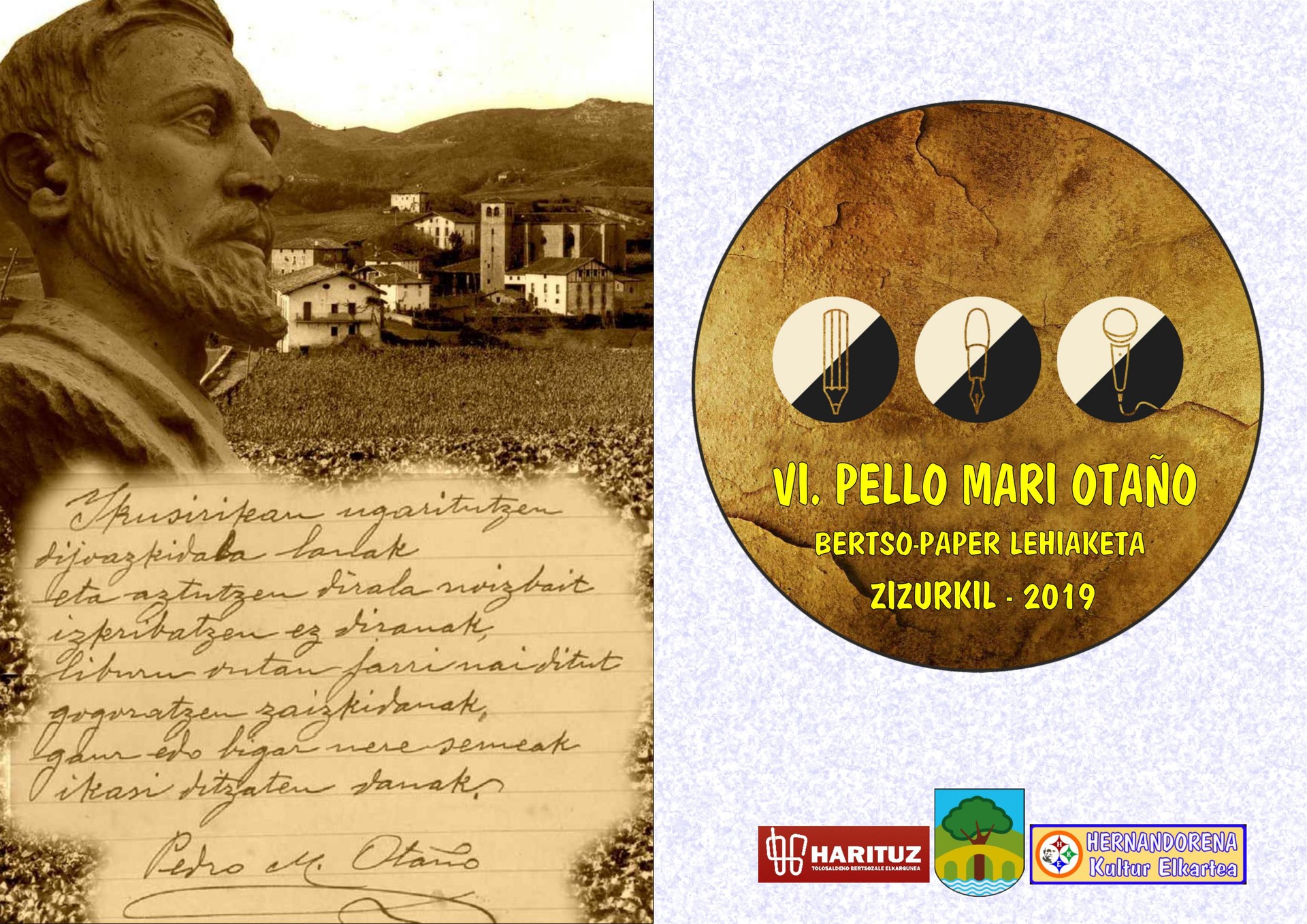 VI. Pello Mª Otaño bertso-paper lehiaketako sarituak erabakita