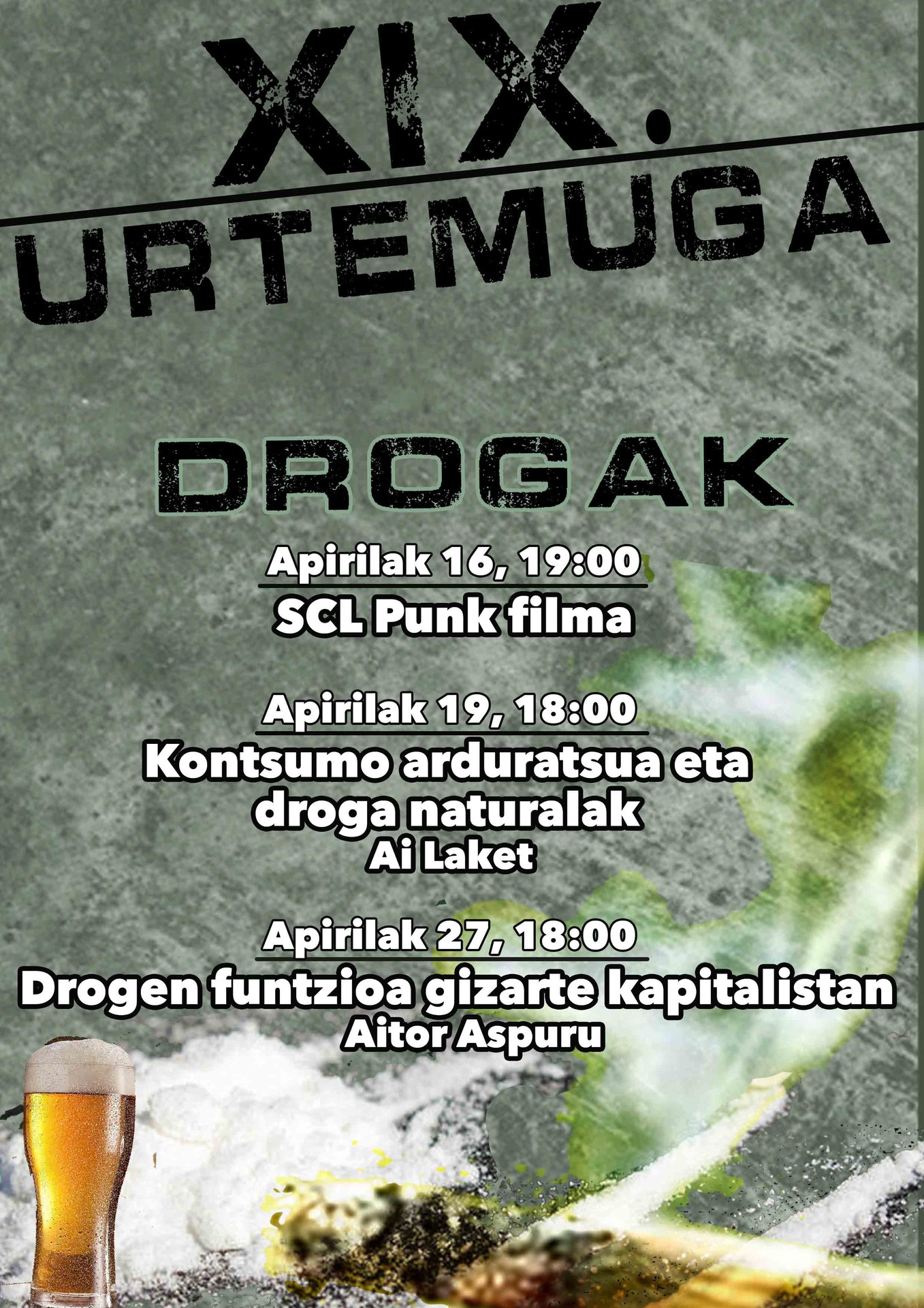 Drogen inguruko ekitaldiak XIX. urtemugaren barruan