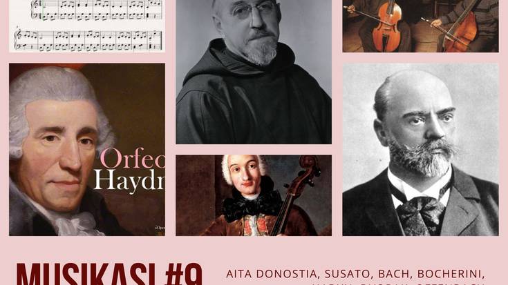 Aita Donostia, Susato, Bach, Bocherini, Hadyn, Dvorak eta Offenbach