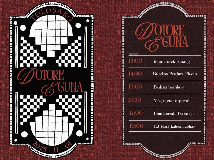 Dotore Eguna ospatuko dute Tolosan, azaroaren 1ean