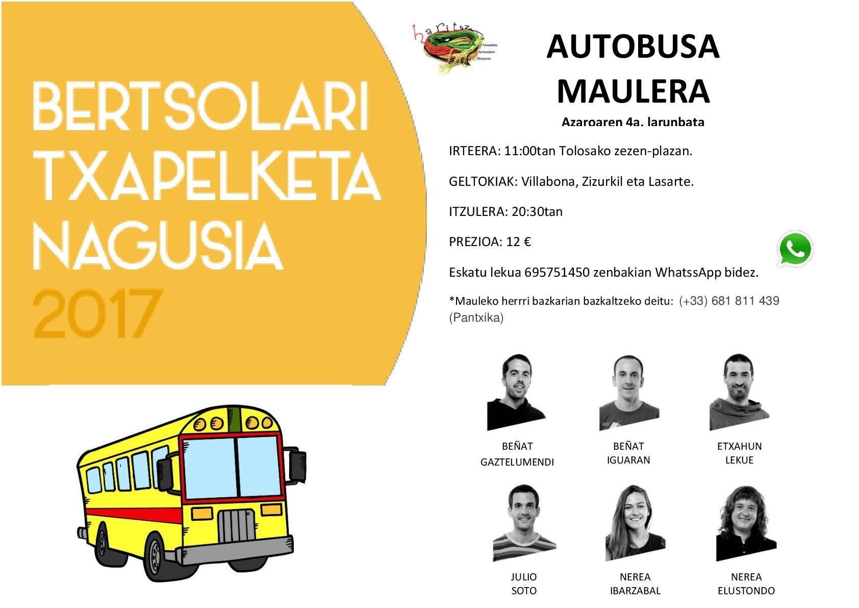 Autobusa antolatu dute Mauleko finalaurrekora joateko