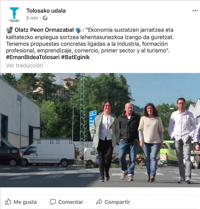 Udaleko sare sozialak "berriro ere" alderdikeriaz erabiltzea leporatu die EAJri