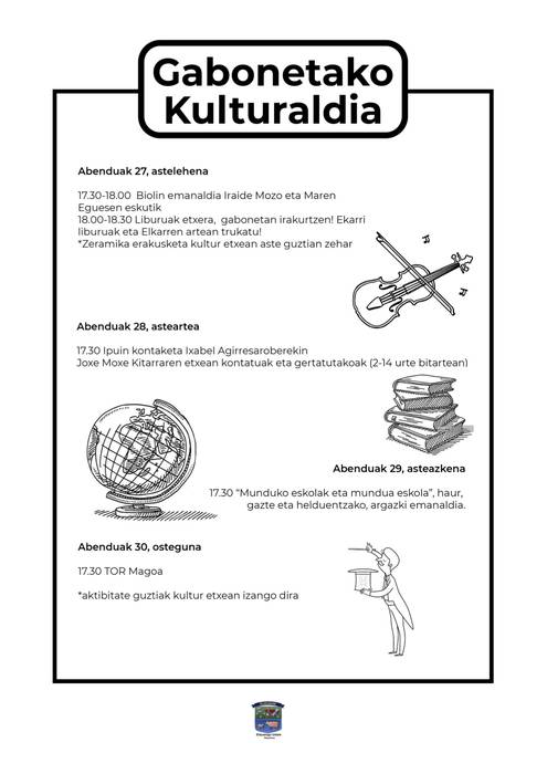 Gabonetako kulturaldia