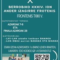 Berrobiko XXXIV. Ion Ander Izagirre Frontenis Txapelketa