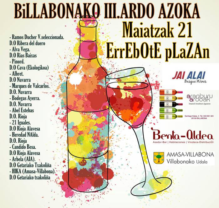 III. Ardoa Azoka egingo dute larunbatean