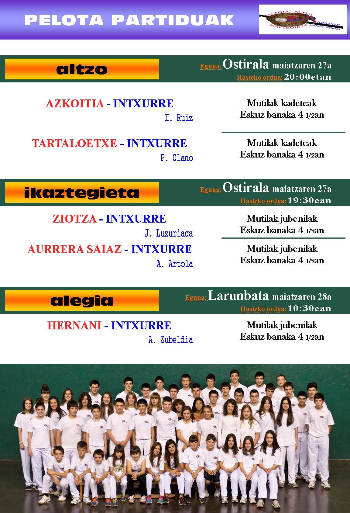 Azken fasean lau t`erdikoak