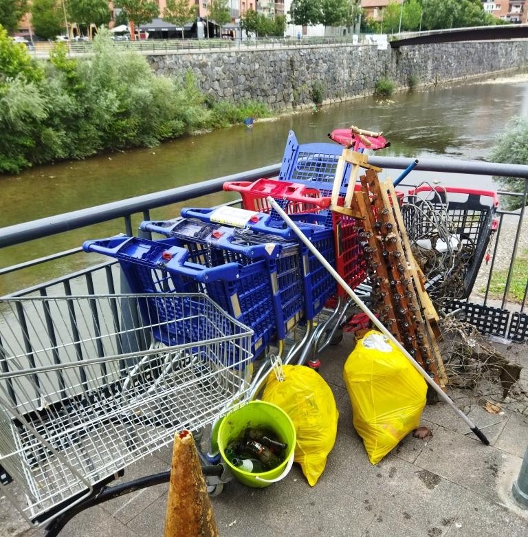 Udalak 565 kg hondakin jaso ditu abuztuan Oria ibaian eta Otsabin