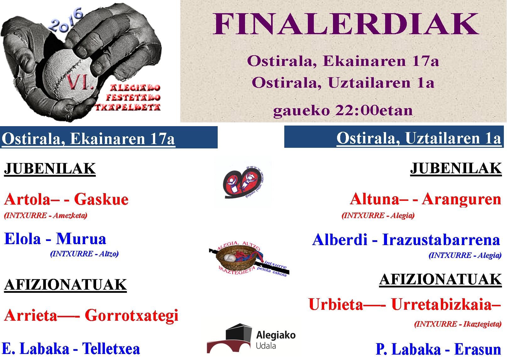 VI. Alegiako Festetako Txapelketa