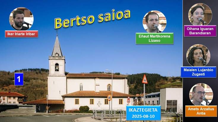 Laster hasiko da bideoa prozesatzen Bertso saioa (1) (Ikaztegieta, 2025-08-10) (45'10'')