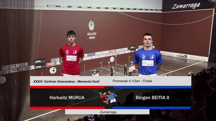 Harkaitz Muruaren eta Bingen Beitiaren arteko finala, Zumarragan