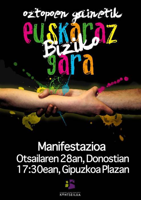 Larunbatean Nazio manifestazioa Donostian: Oztopoe
