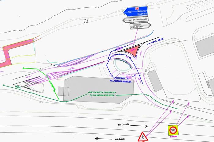 Eragozpenak gasolindegi inguruko trafikoan