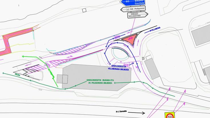 Eragozpenak gasolindegi inguruko trafikoan