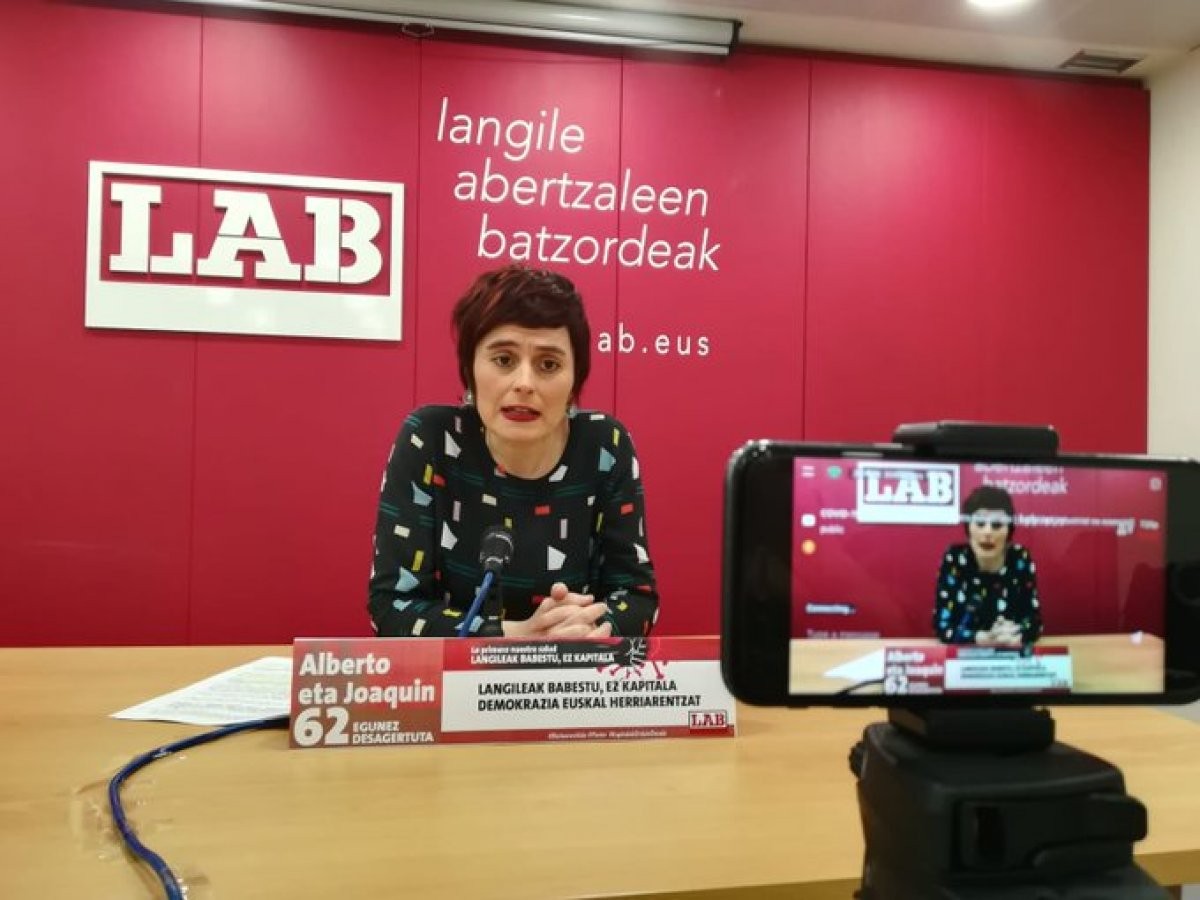 Langileekin osasuna bermatzen dela adostu ezean bihar planto egitera deitu du LABek