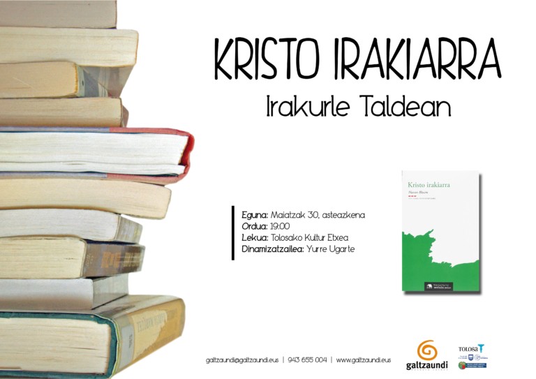 Hassan Blasim idazlearen ‘Kristo irakiarra’ Galtzaundiren irakurle taldeko hurrengo saiorako