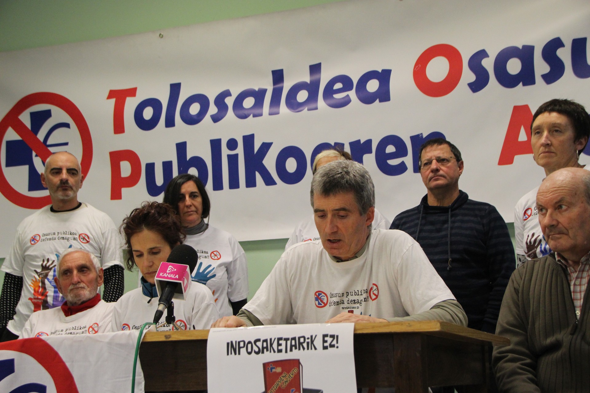 Osasungintzak abiaraziko du TOPAren aldarri-agenda