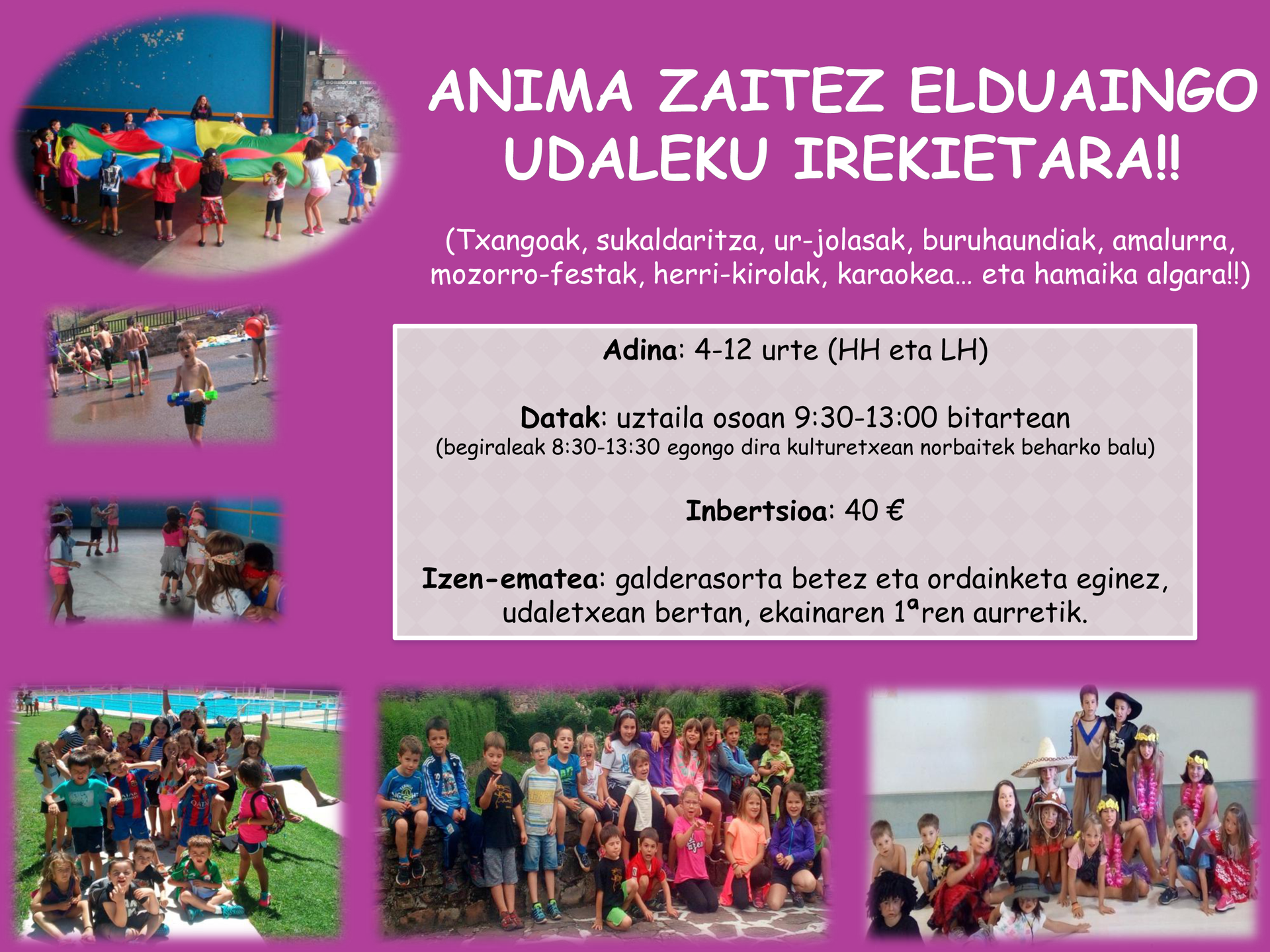 Uztaileko ludotekarako izen-ematea irekita