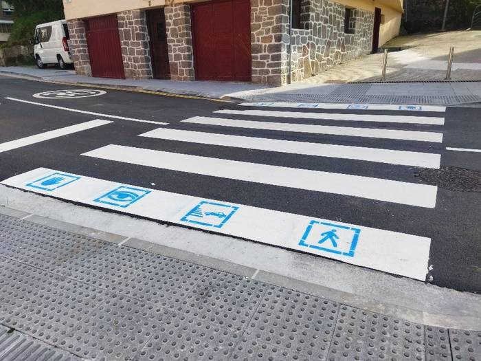 Ibarrako bi zebrabidetan piktogramak margotu dituzte