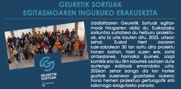 Erakusketa. 'Geuretik Sortuak'