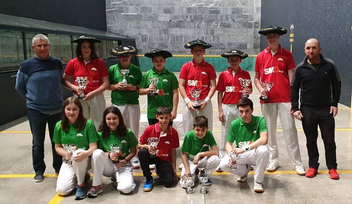 Matxalen Mendizabalek eta Maider Isasak txapel historikoak lortu zituzten, larunbatean, Irurako Ametsa Trinketean.