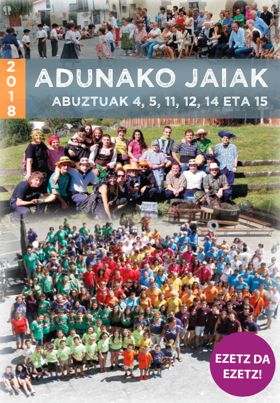 Adunako jaiak 2018: egitaraua