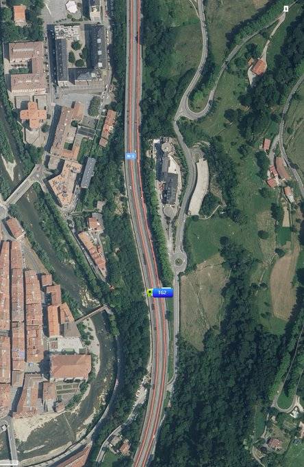 Tolosan, N-1 errepidea itxi dute istripu bat medio, Irungo noranzkoan