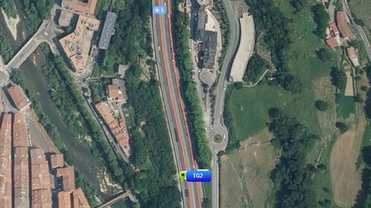 Tolosan, N-1 errepidea itxi dute istripu bat medio, Irungo noranzkoan