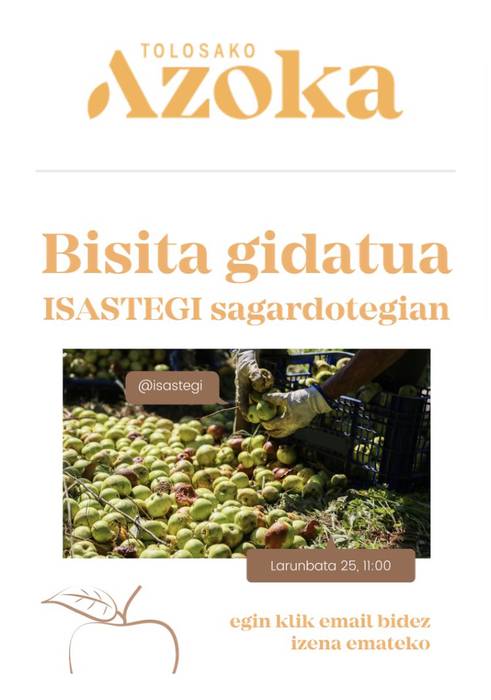 Bisita gidatua Isastegi sagardotegira