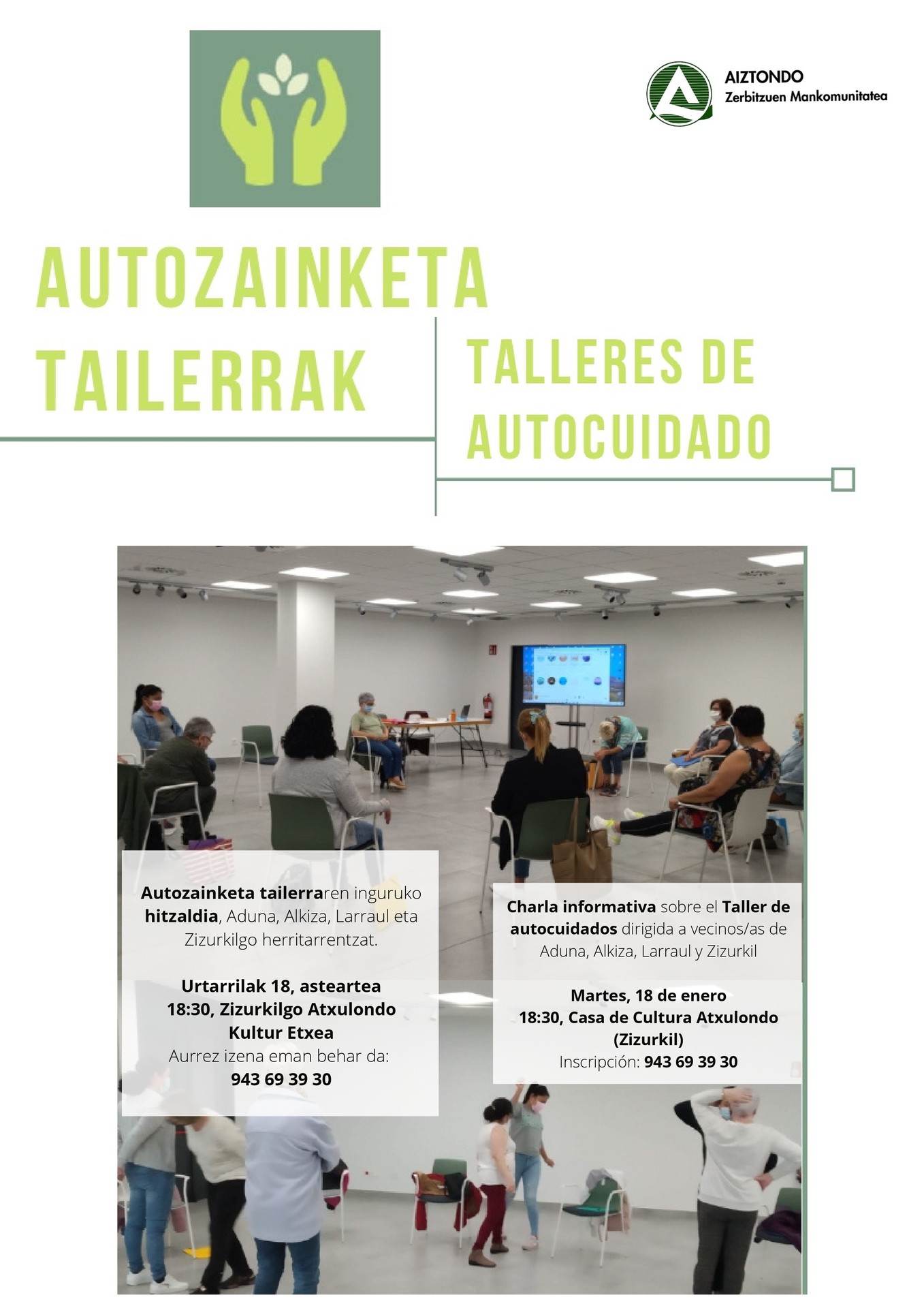 Autozainketarako tailerra aurkezteko hitzaldia, asteartean